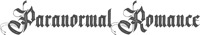 paranormal romance logo on a black background